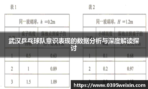 武汉乒乓球队意识表现的数据分析与深度解读探讨