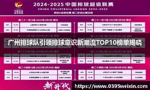 广州排球队引领排球意识新潮流TOP10榜单揭晓
